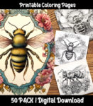 Bee-autiful Artistry Adult Coloring Pages: Engaging and Relaxing Activity for All Ages - Printable Honeybee Coloring Sheets for Creative Fun"