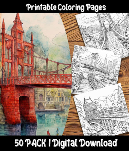 bridge coloring pages by happy colorist