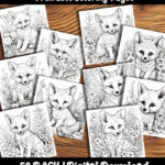 baby fox coloring pages by Happy Colorist