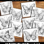 butterfly coloring pages by happy colorist