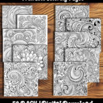 Abstract Pattern coloring pages by Happy Colorist example of pages