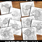 fish coloring pages by happy colorist