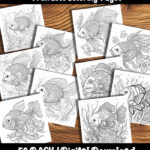 fish coloring pages by happy colorist