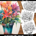 Floral Delight Coloring Pages by Happy Colorist