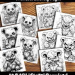 Scary Teddy Bear Coloring Pages by Happy Colorist