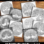 tree of life coloring pages by happy colorist