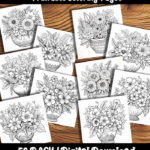 Floral Delight Coloring Pages by Happy Colorist
