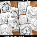 chicken and rooster coloring pages by happy colorist