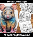 mice coloring pages by happy colorist