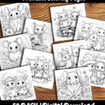 mice coloring pages by happy colorist
