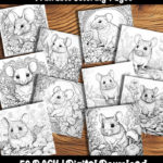 mice coloring pages by happy colorist