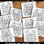 teddy bear coloring pages by happy colorist