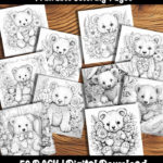 teddy bear coloring pages by happy colorist