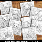 teddy bear coloring pages by happy colorist