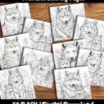 wolves coloring pages by happy colorist