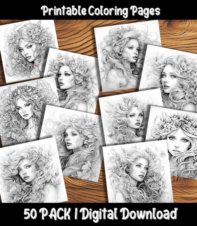 Beautiful Woman Coloring Page 3