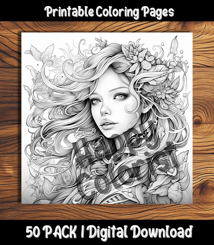 Beautiful Woman Coloring Page 5