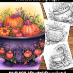 cauldron coloring pages by happy colorist