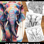 elephant coloring pages by happy colorist