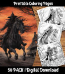 dead riders coloring pages by happy colorist