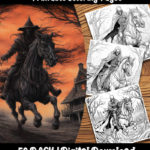 dead riders coloring pages by happy colorist
