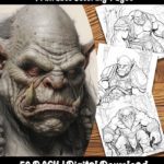 ogre coloring pages by happy colorist