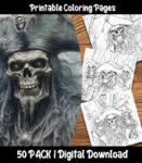 ghost pirate coloring pages by happy colorist