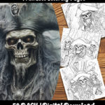 ghost pirate coloring pages by happy colorist
