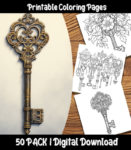 keys coloring pages by happy colorist