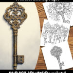 keys coloring pages by happy colorist