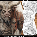 minotaur coloring pages by happy colorist