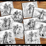 dead riders coloring pages by happy colorist