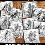 dead riders coloring pages by happy colorist