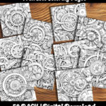 steampunk gears coloring pages by happy colorist