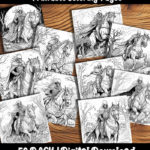 dead riders coloring pages by happy colorist