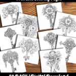 keys coloring pages by happy colorist