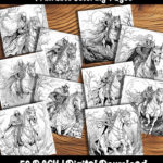 dead riders coloring pages by happy colorist