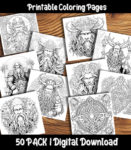 Pagan Coloring Pages Digital 50 Pack | Happy Colorist