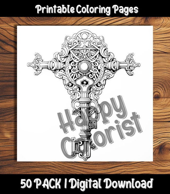 keys coloring pages by happy colorist