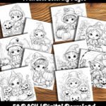 halloween babies coloring pages by happy colorist