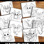 bat coloring pages by happy colorist