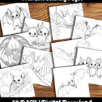 bat coloring pages by happy colorist