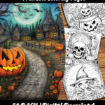 halloween coloring pages by happy colorist