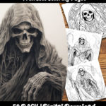 grim reeper coloring pages by happy colorist