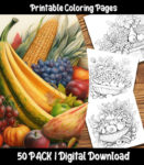 cornucopia coloring pages by happy colorist