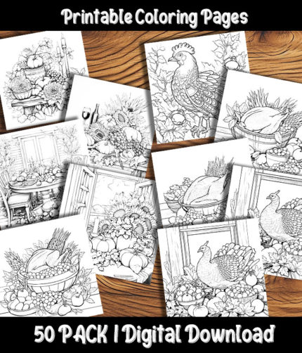 thanksgiving coloring pages by happy colorist