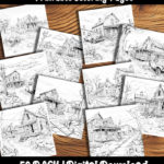 ghost town coloring pages by happy colorist