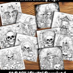 halloween coloring pages by happy colorist