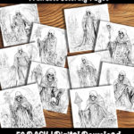 grim reeper coloring pages by happy colorist