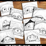 bed monsters coloring pages by happy colorist